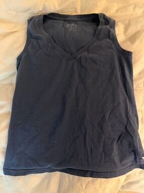 Pact 100% Cotton French Navy V-Neck Tank Top